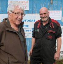 Pensioner thanks mechanic who kept him alive for half an hour despite no training  John Andrew with Cornwall Autogas and MOT Centre owner, David Spooner. 